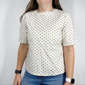 209wst38 Swiss Dot Blouse XS